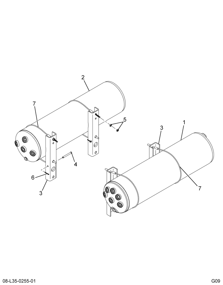 ..DUAL AIR TANKS 8.5" STEEL (Intl. 6085306F91)