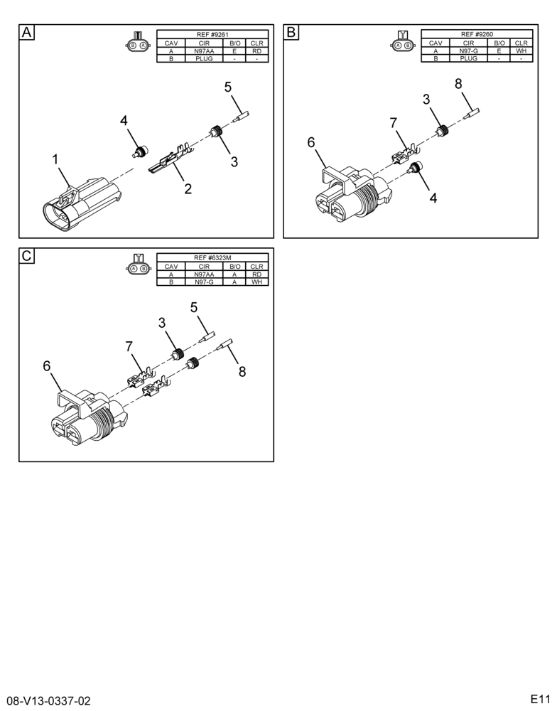 ..CABLE ASM*CLEAN PWR FEED  1700 (4C4Z-14A411-BA) 2/2
