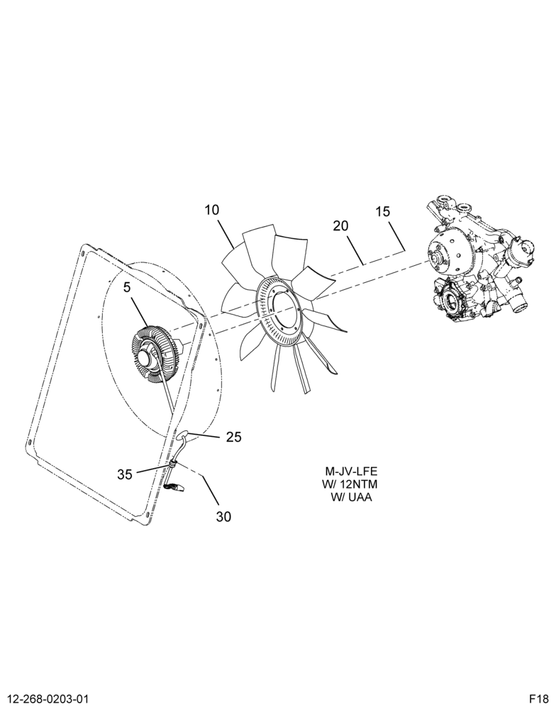 FAN DRIVE INSTL; BORG WARNER MX-10 VISTRONIC