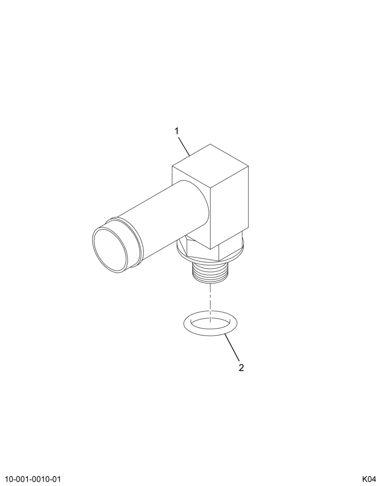..ELBOW PIPE 90DEG 3/8" HOSE (W301965)