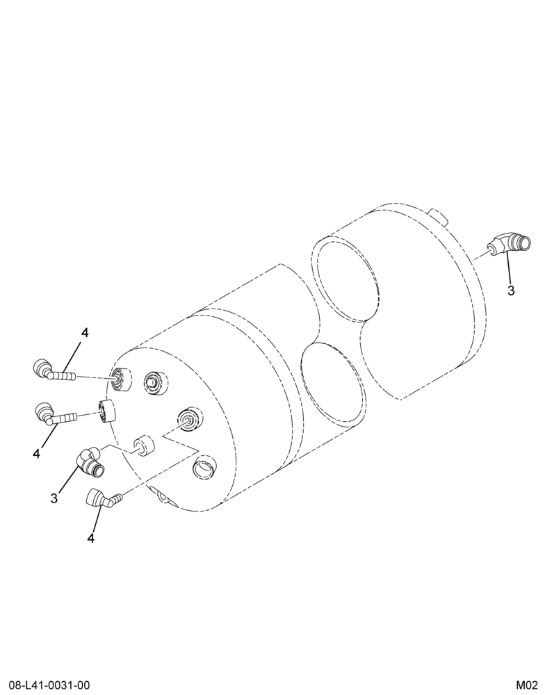 ..BRAKE  AIR TANK FTGS*WET / (Eng. 4C4O-2589-AA)