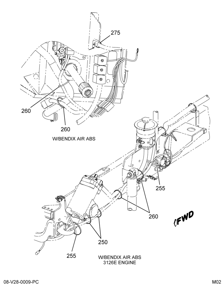 FWD CHASSIS HARNESS WIRING; SPEED SENSOR 4/4