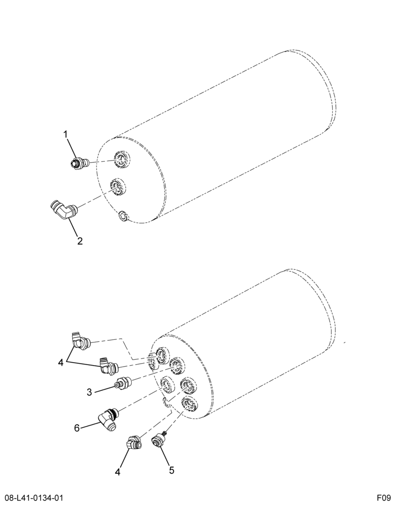 ..FITTINGS WET/SECONDRY AIR TANK (Intl. 6085825F91)