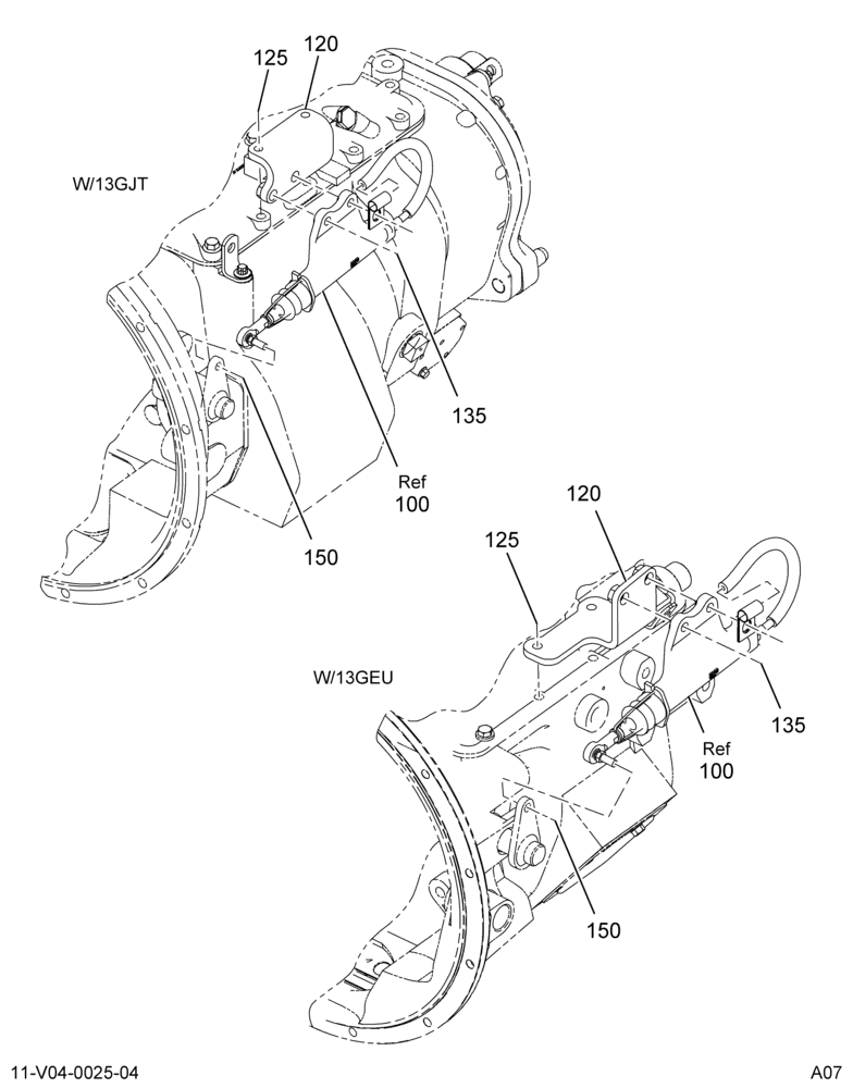 INTMD CLUTCH CONTROLS; SLAVE CYLINDER MTG 4/4