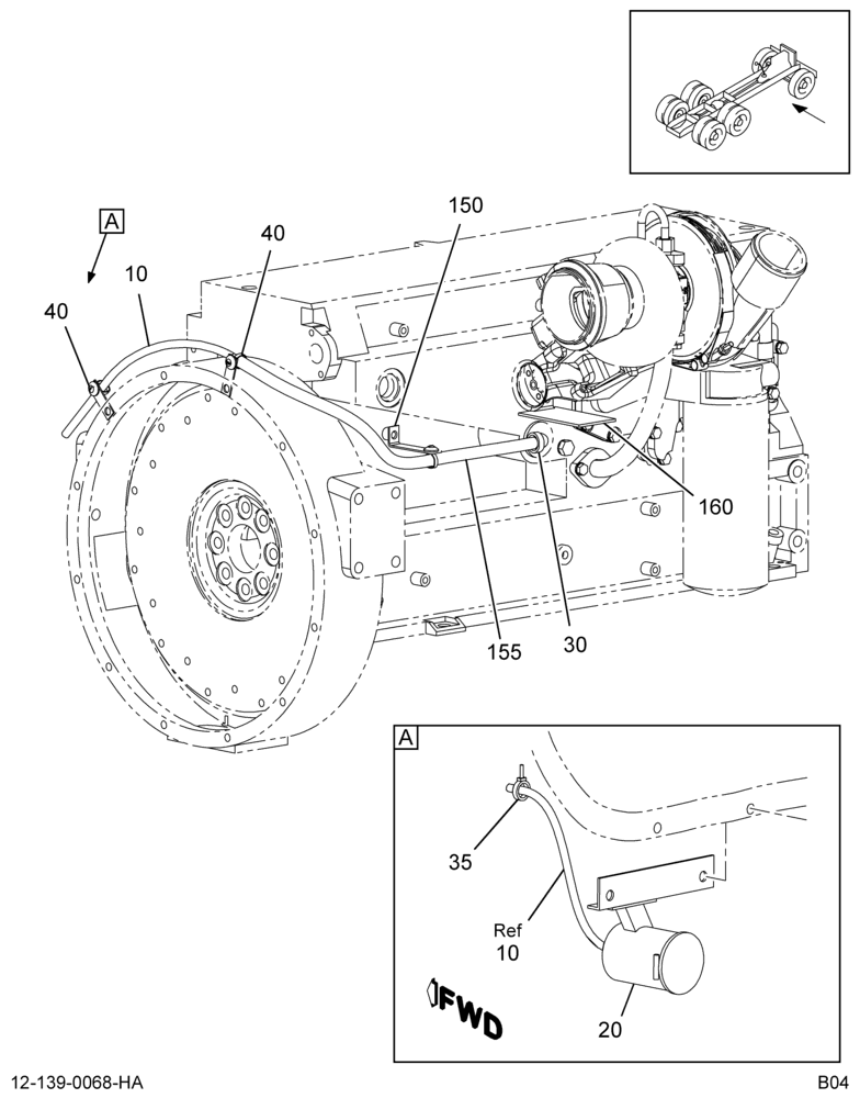 ENGINE BLOCK HTR & WIRING INSTL; CAT 3126E ENG, W/HEAT SH