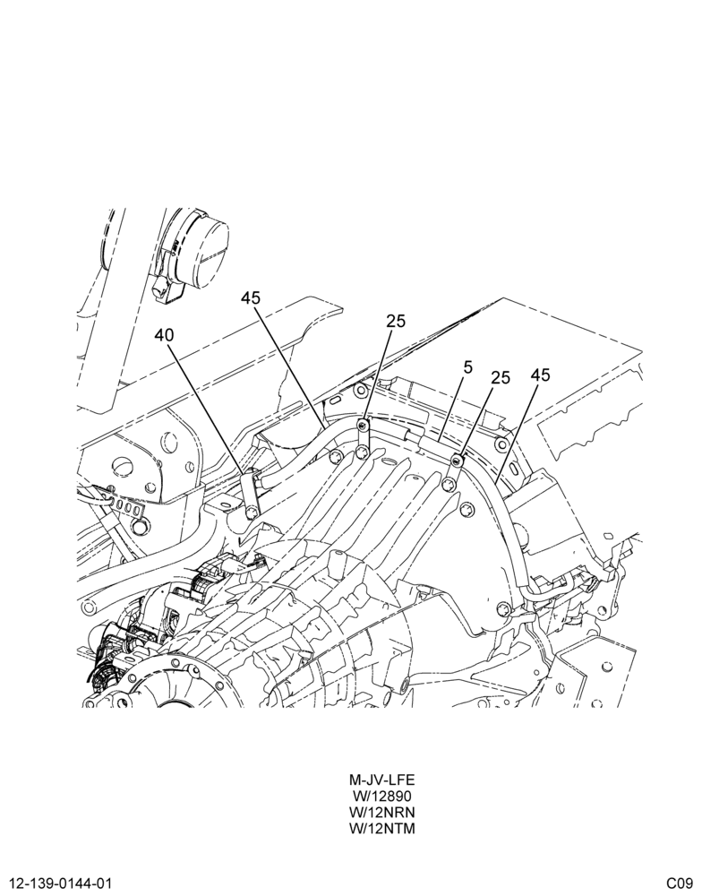 ENGINE BLOCK HTR & WIRING INSTL; INTL 4.5L V6 2/2
