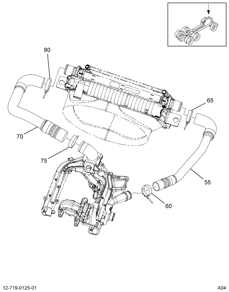 CAC PIPING INSTL; W/INTL V6 ENG