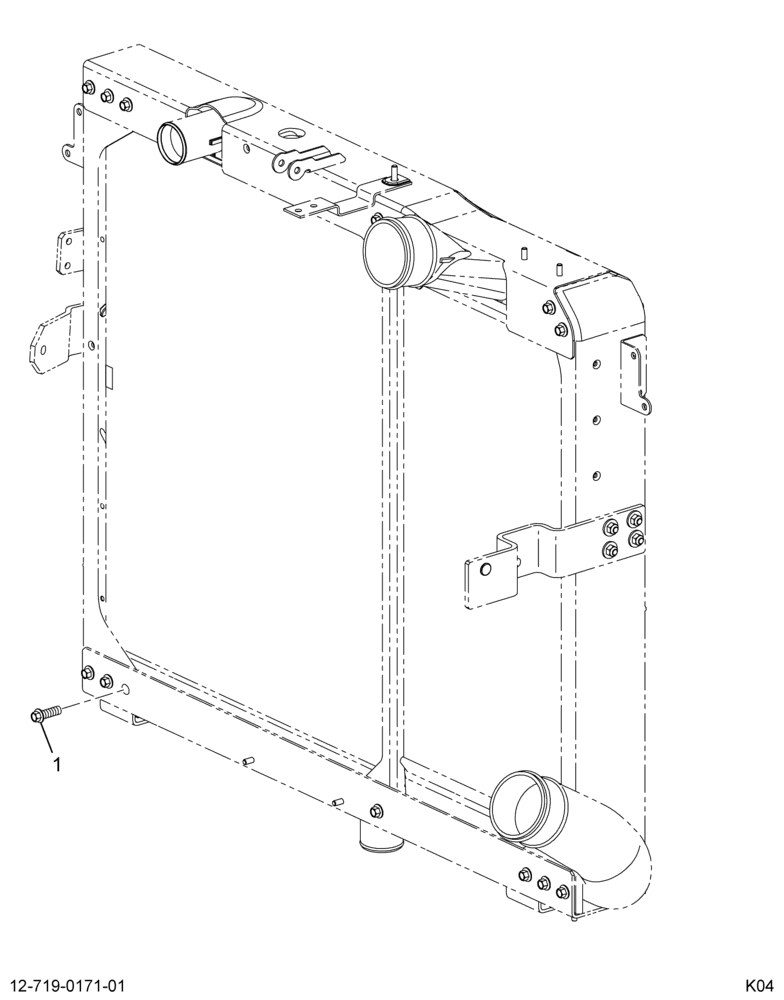 ......RADIATOR BOTTOM CHANNEL HDW (4C4Z-8K008-AA)