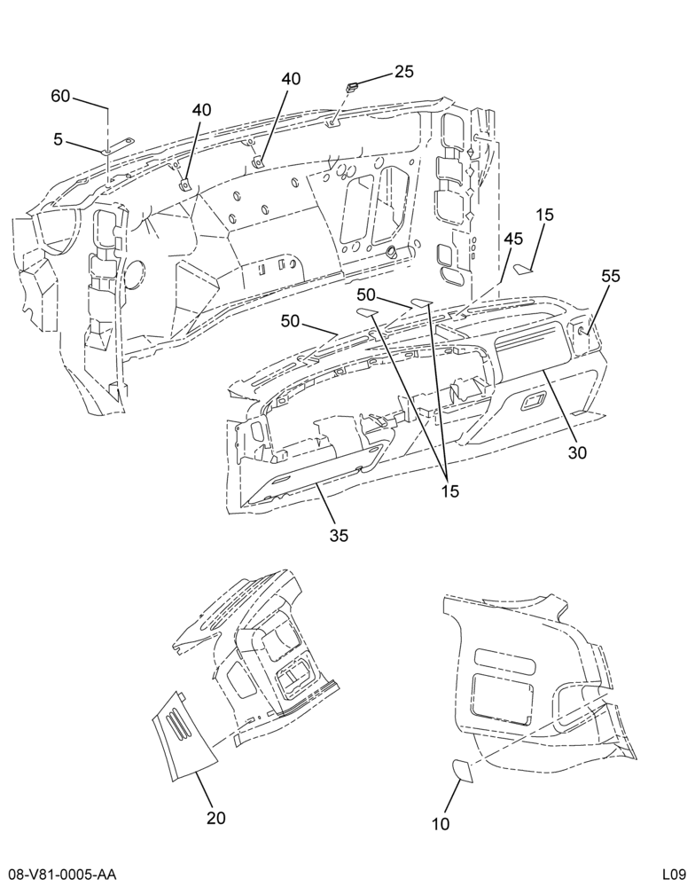 INSTRUMENT PANEL INSTL; W/ FINAL TRIM