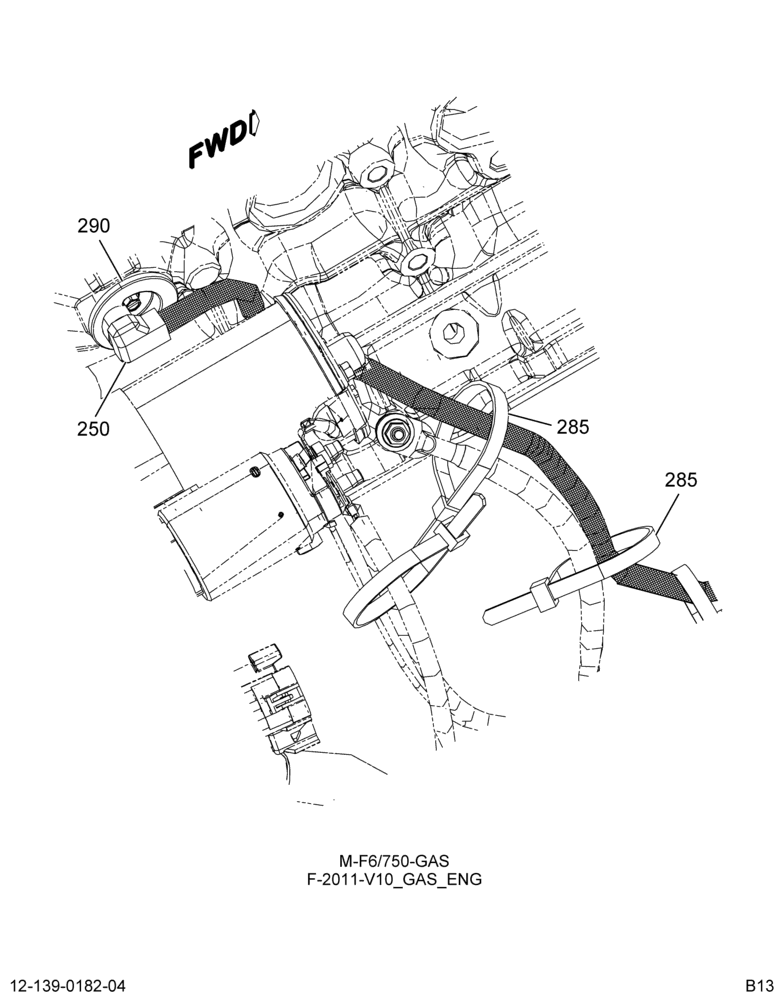 ENGINE BLOCK HTR & WIRING INSTL; FORD V10 4/4