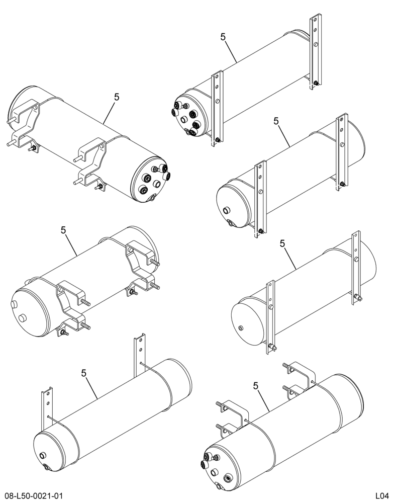 AUX AIR TANKS; BATTERY BOX MODULE, W/STD CAB