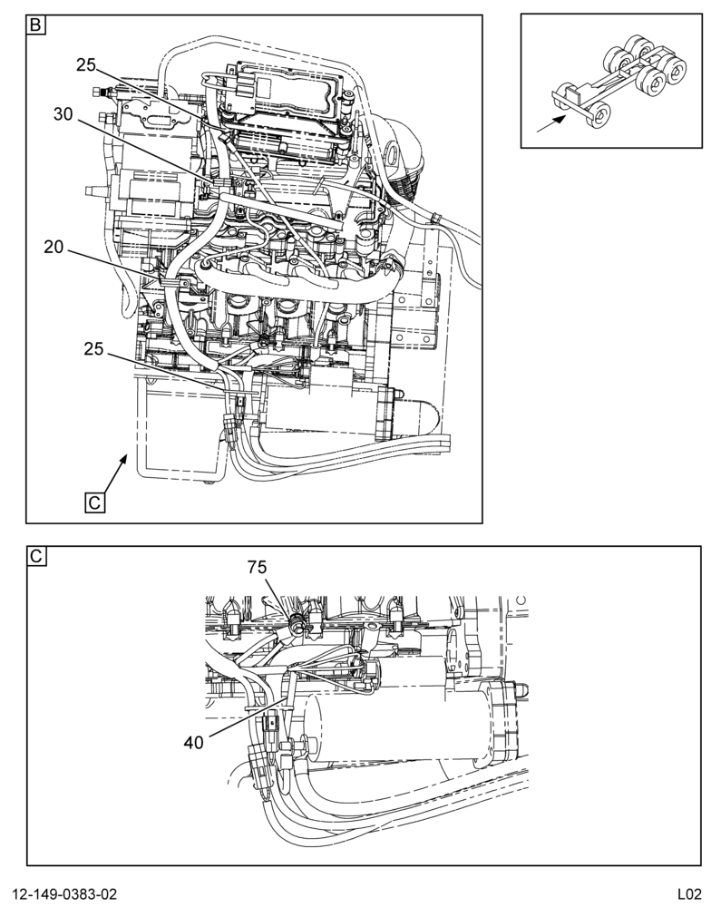 ENGINE WIRING INSTL; V8 ENGINE 2/2