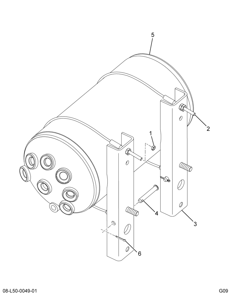 ..SINGLE AIR TANK,8.5" STEEL (Intl. 6085313F91)