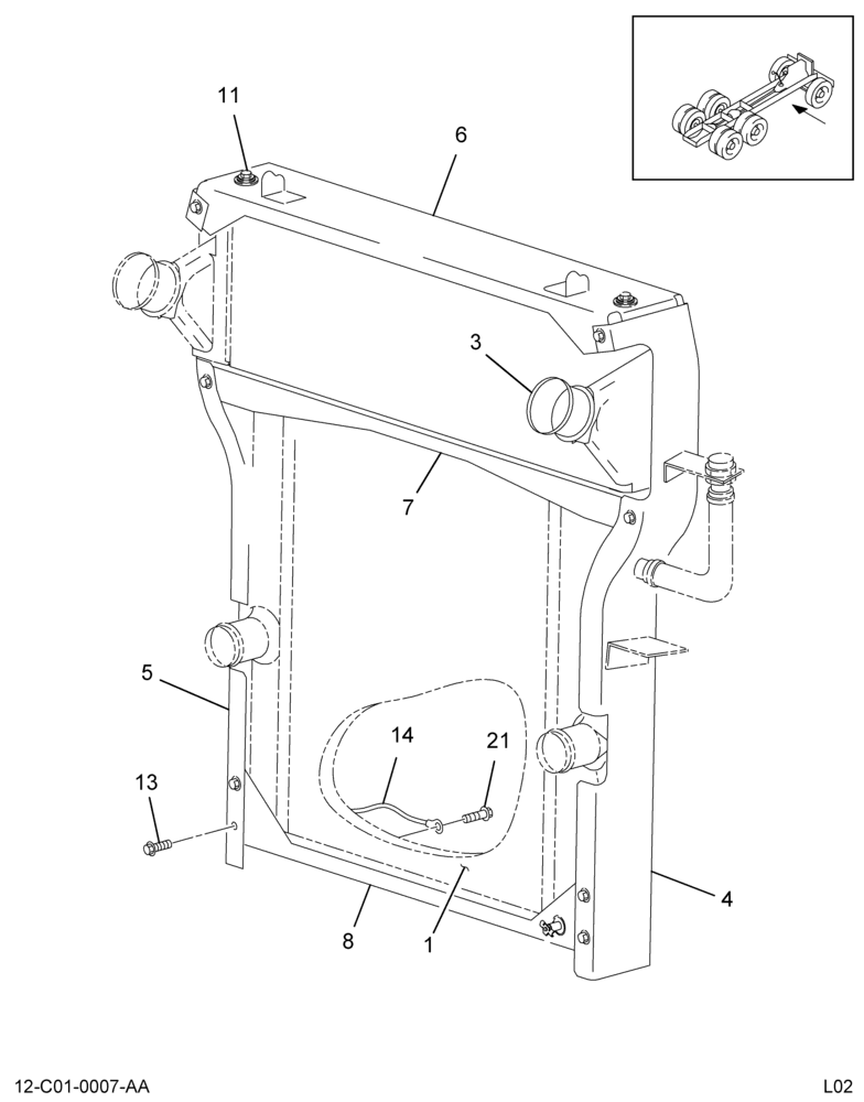 ....RADIATOR ASM ALUM CAC FRM (4C4Z-8005-KA)