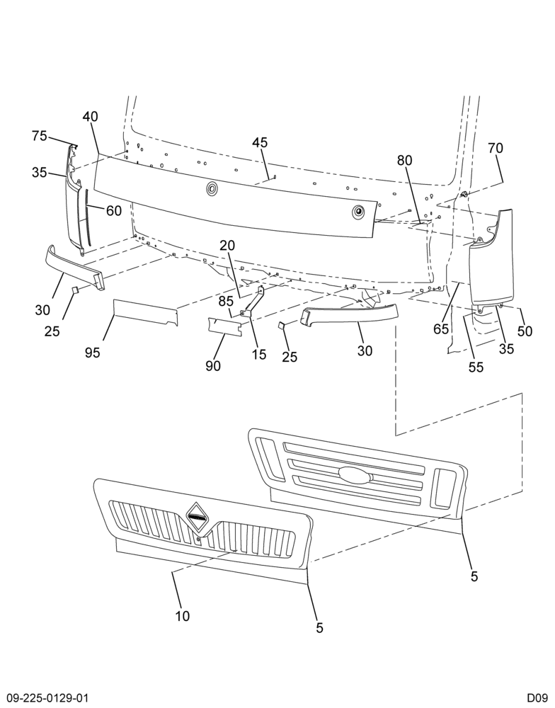FRT GRILLE INSTL