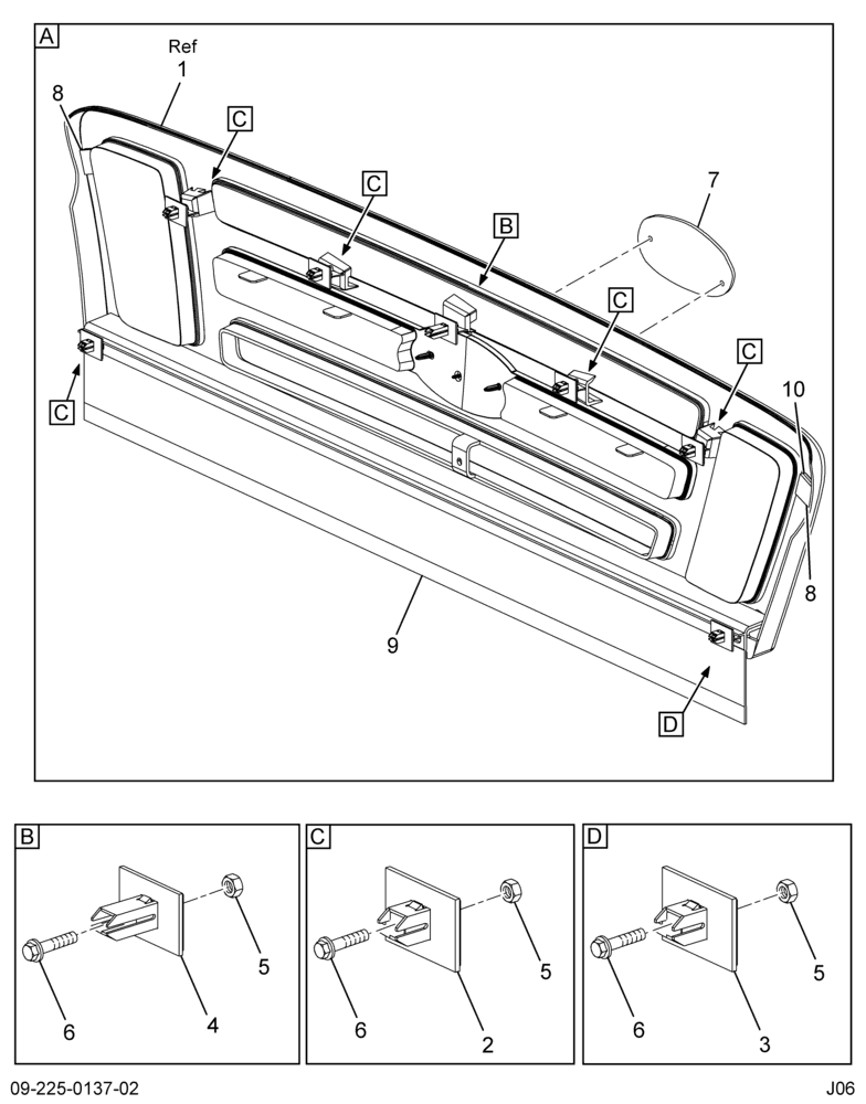 ..GRILLE ASSY PAINTED (6E7Z-8200-D) 2/2
