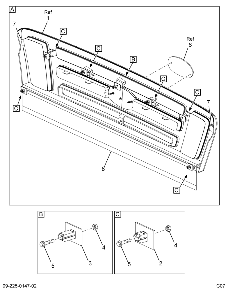 ..GRILLE ASSY PAINTED (FORD) (6E7Z-8200-D) 2/2
