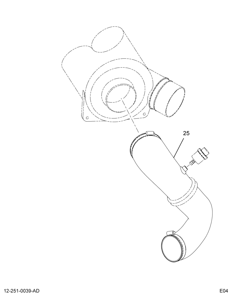 AIR CLEANER PIPING INSTL; (FORD JV CAT 3126 / CUM ISB ENG)
