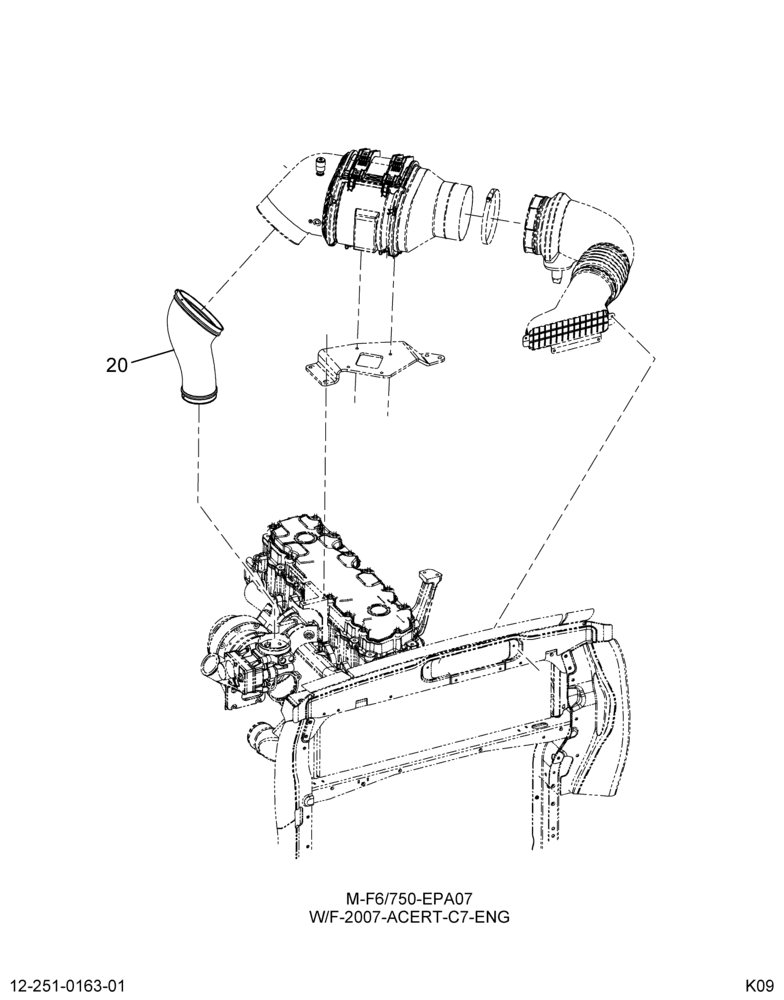 AIR CLEANER PIPING INSTL; (CUM ISB / CAT ENG)