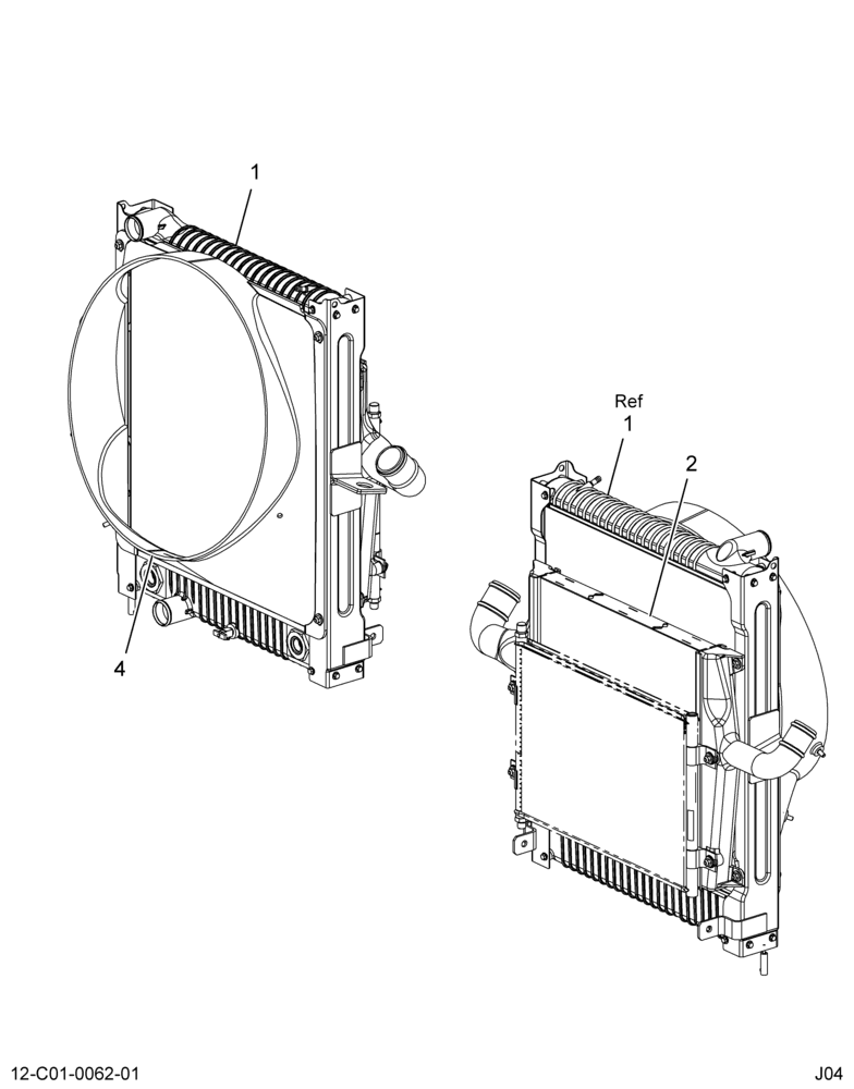 ..RADIATOR ASM  RAD/CAC W/22" DI (Intl. 3593600C93)