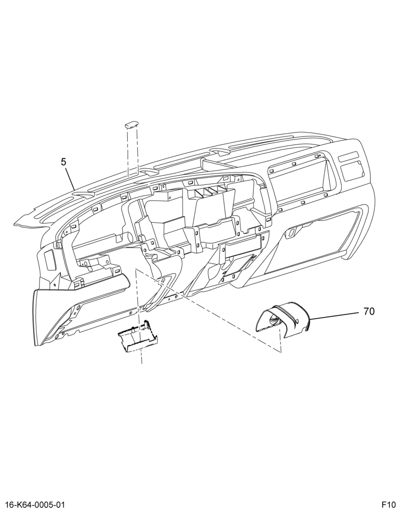 INSTRUMENT PANEL; UPPER COLUMN SHROUD,(ABR#34)