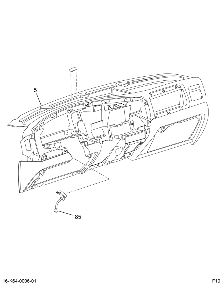 INSTRUMENT PANEL; XMSN COLUMN CONTROL SEL,(ABR#33)
