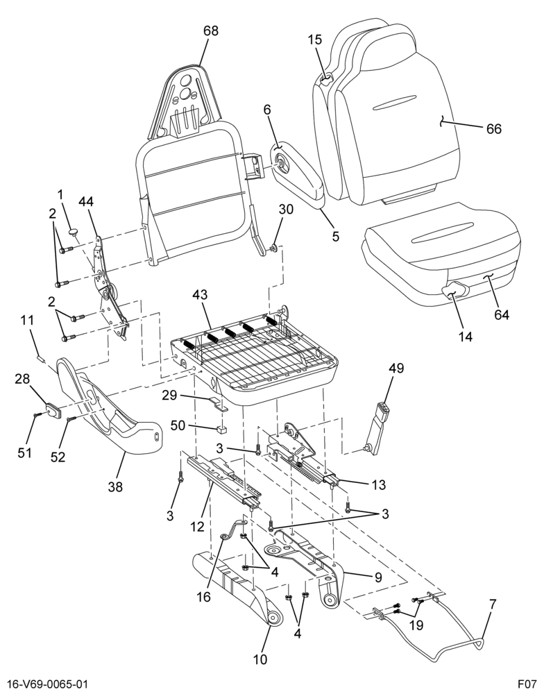 ....SEAT DRS XL BCKT MAN DMP G-GRN (8C4Z-7060005-DA)
