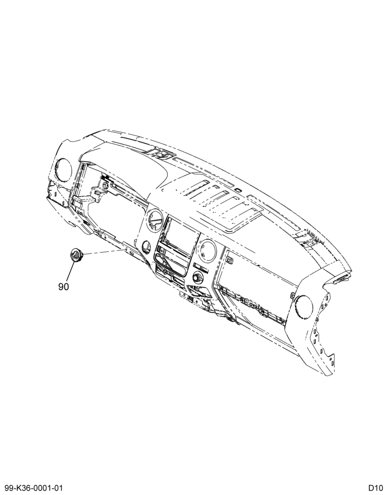 INSTRUMENT PANEL; AIR GAUGE BEZEL/COIN HOLDER
