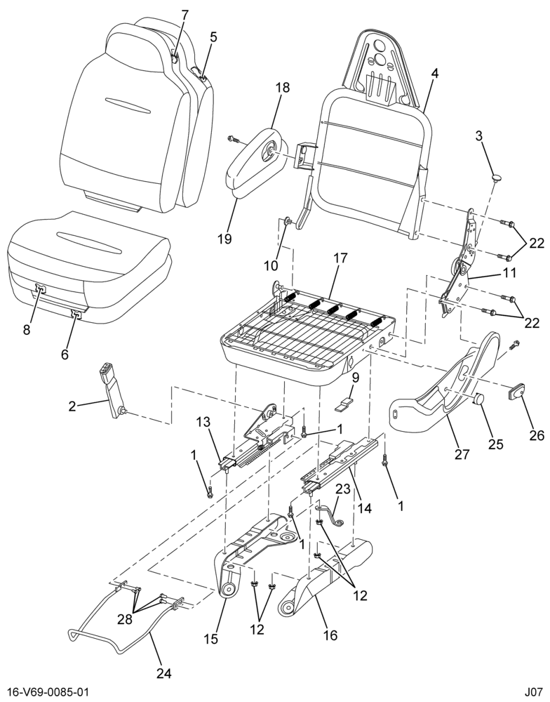 ....SEAT DRS BKT DUMP CAPT KNIT (4C4Z-6560005-FA)
