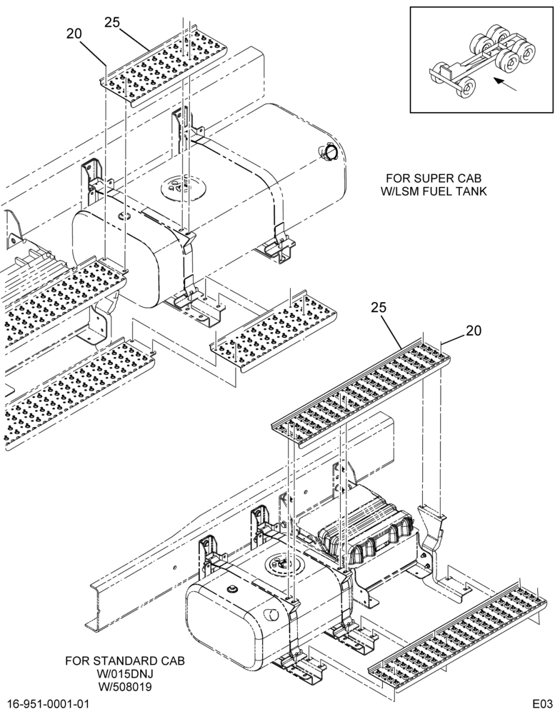 STEPS, FRAME ACCESS; LSM FRONT, STD CAB