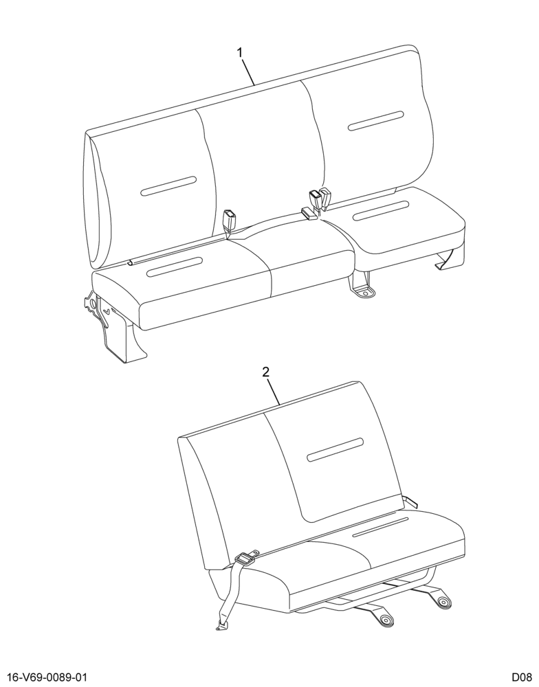 ..KIT SEATS  DVR EZ-AIR  PASS 70 (Eng. 8C4O-7100034-YAW)