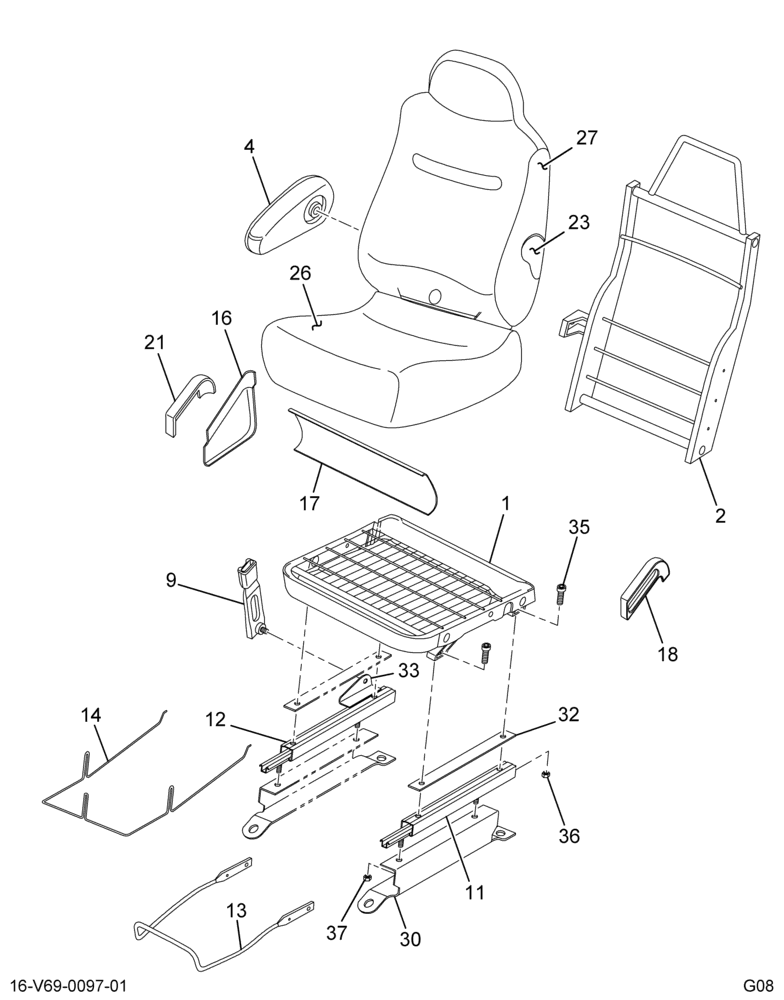 ..SEAT DRIVER     VINYL (9C4Z-7060016-J)