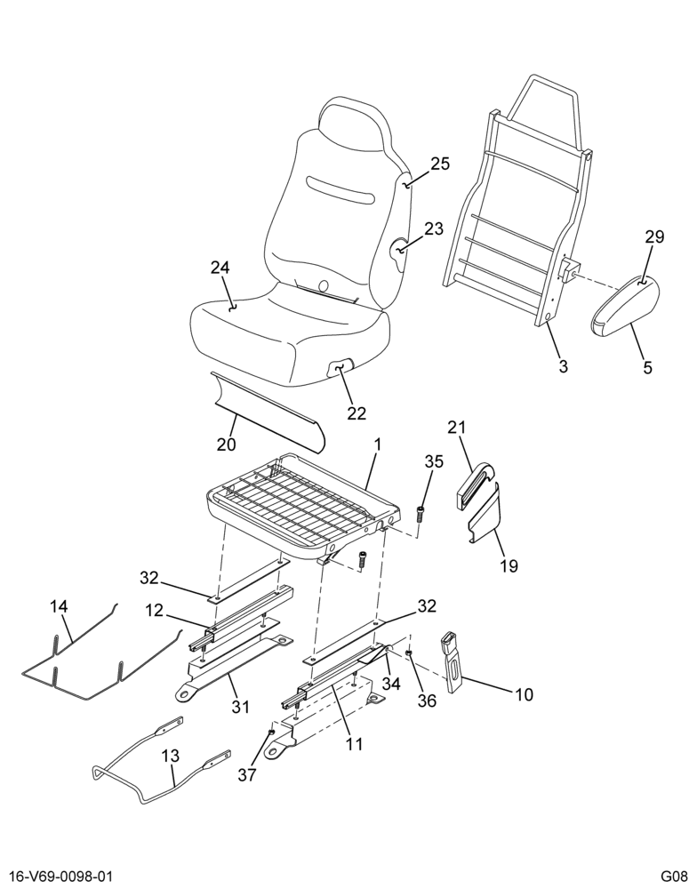 ..SEAT PASSENGER  BUCKET  RC  CL (9C4Z-7060016-H)