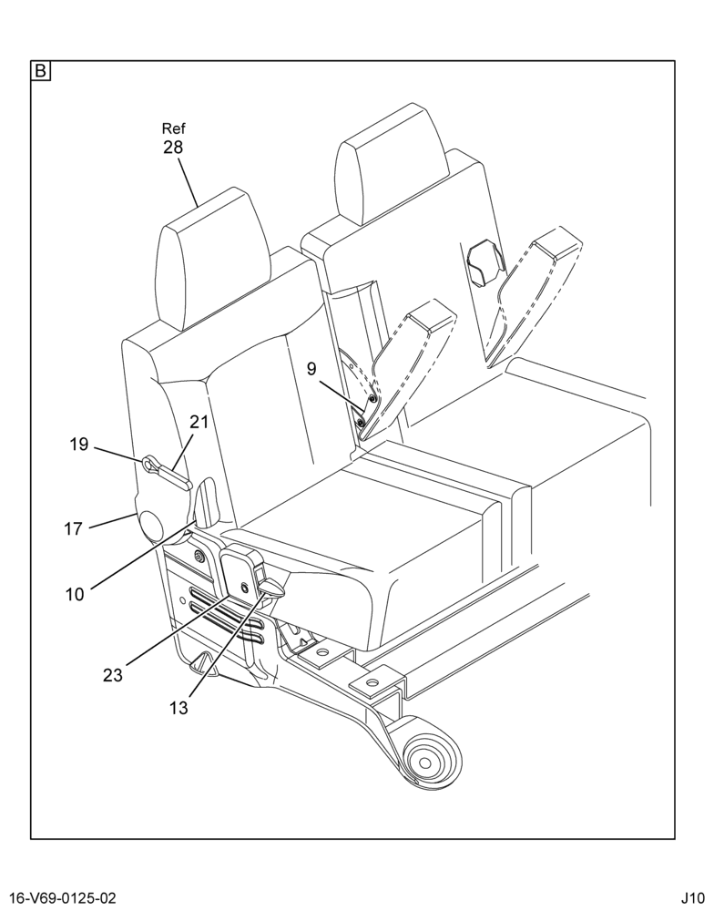 ..SEAT BENCH  REAR  VINYL  FOLDI (BC4Z-72600B01-E) 2/2