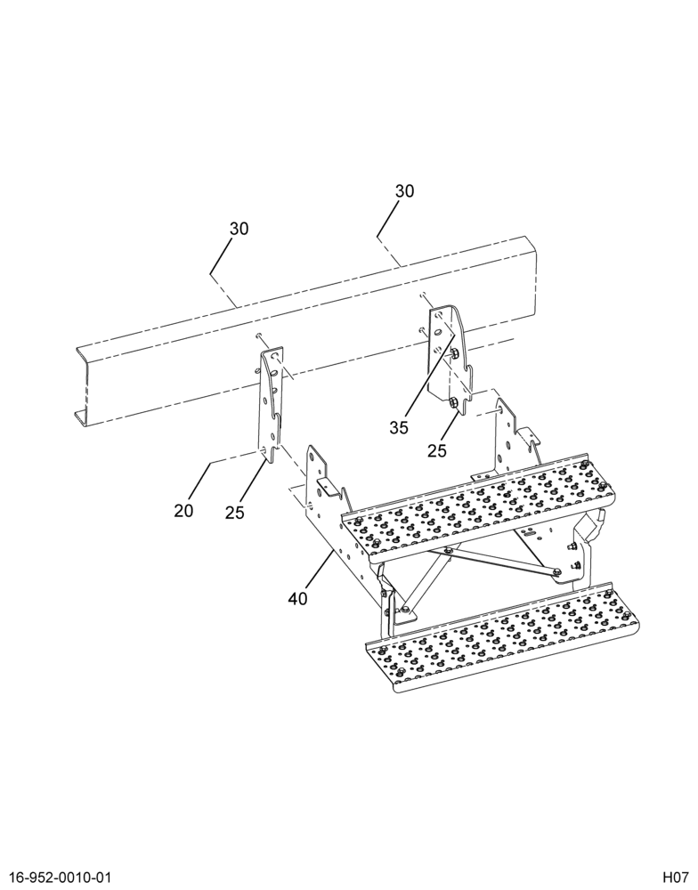 STEP INSTL; FRAME,RSM,FOR STD CAB