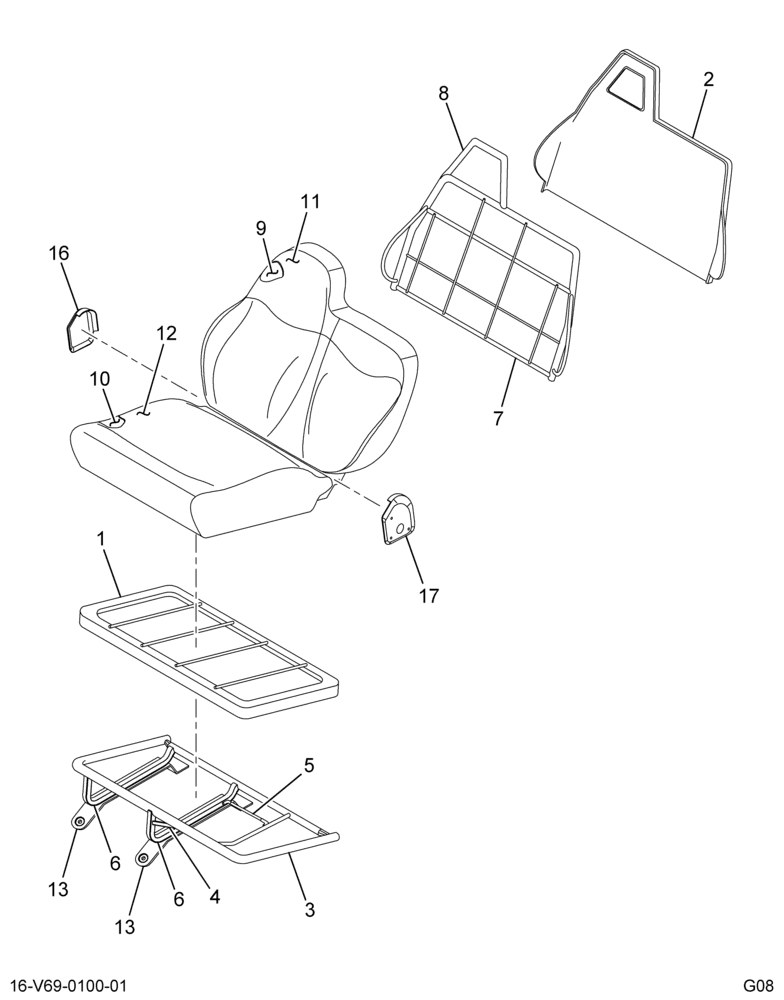 ..SEAT PASSENGER 70% BENCH CLO (9C4Z-7060016-F)