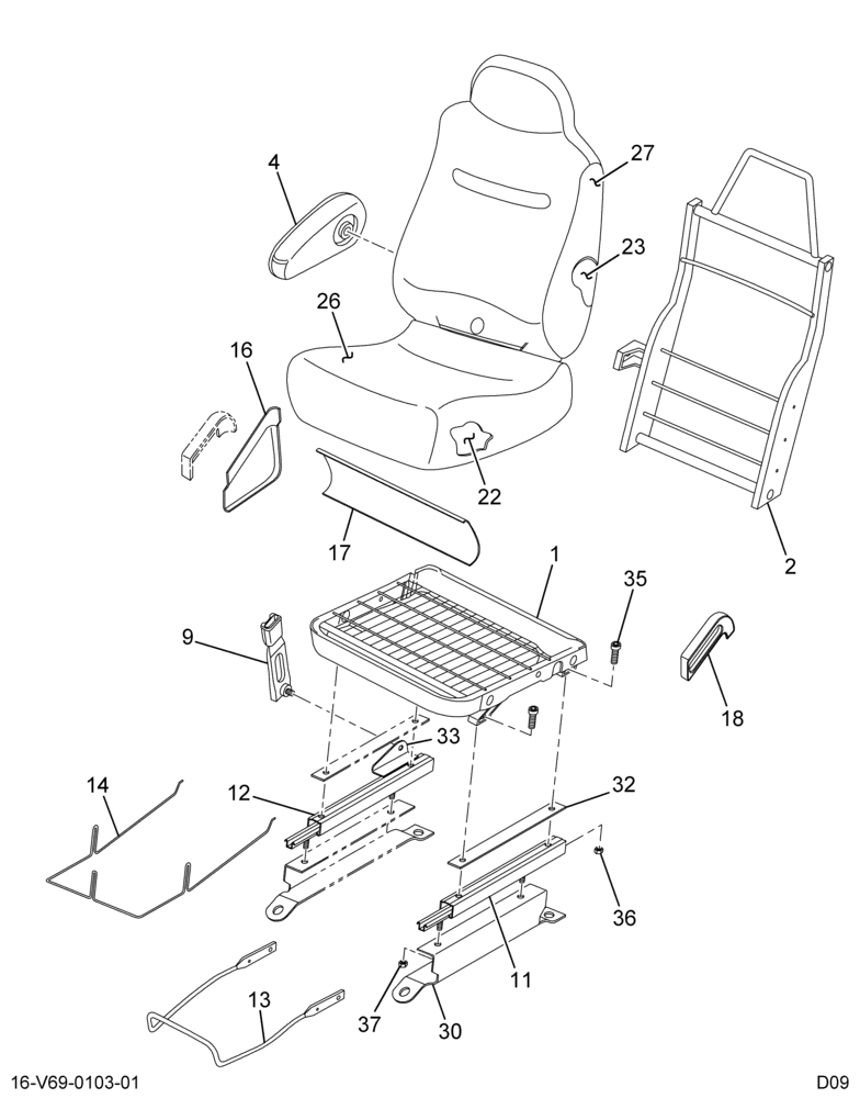..SEAT DRIVER  BUCKET VINYL (9C4Z-7060004-B)