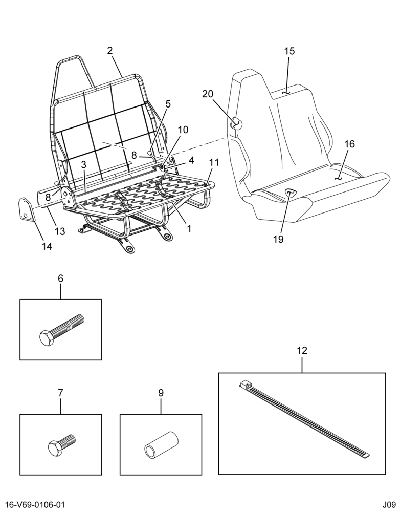 ..SEAT PASSENGER  70% BENCH CLOT (BC4Z-7060004-A)