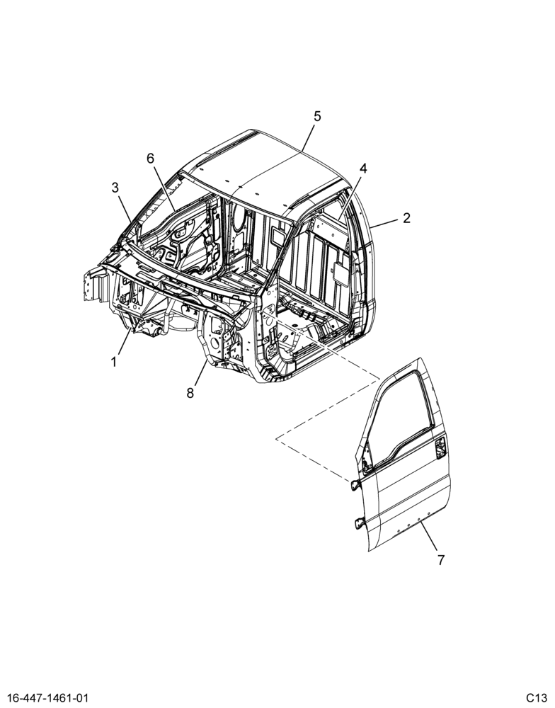 ..CAB,REGULAR , W/MIRROR MTG HOL (Intl. 3739444C93)