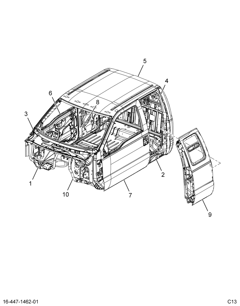 ..CAB,REGULAR , SC, N/MIRROR MTG (Intl. 3739446C94)