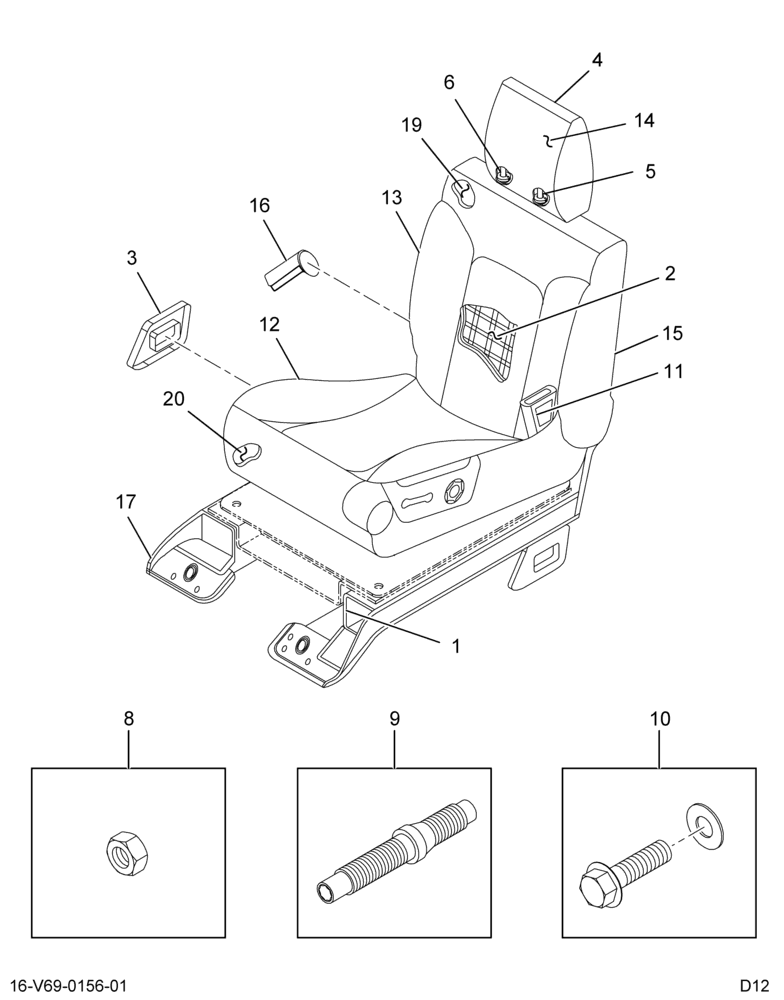 ..SEAT PASSENGER  40%  NON-SUSPE (BC4Z-7060004-H)