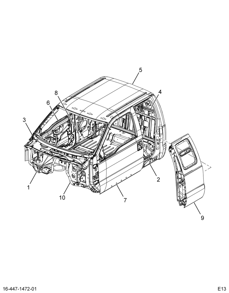 ..CAB,REGULAR , SC, N/MIRROR MTG (Intl. 3739446C93)