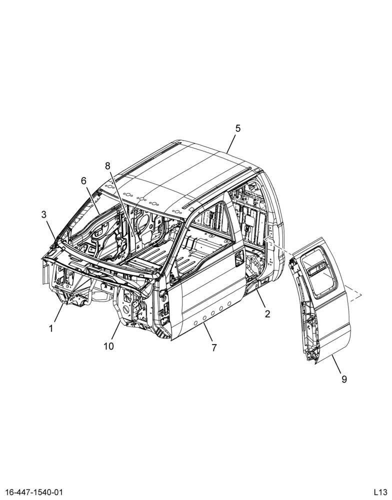 ..CAB,REGULAR , SC, W/MIRROR MTG (Intl. 3739447C95)
