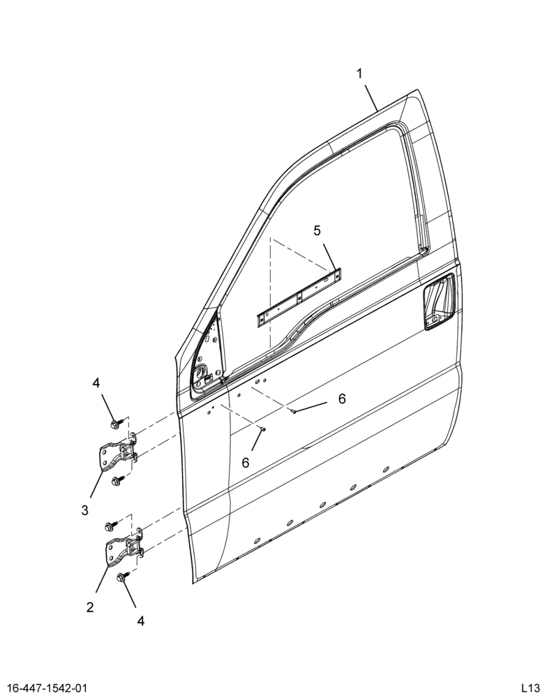 ..DOOR,CAB LT , ASSY, FRONT W/WE (Intl. 3854714C95)
