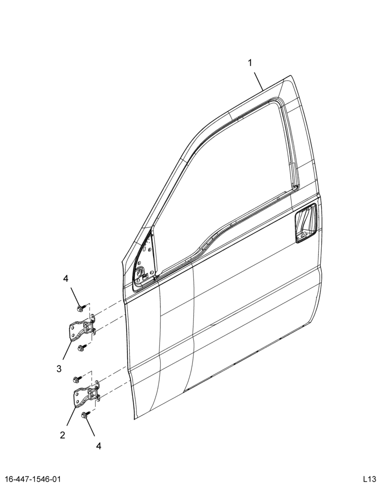 ..DOOR,CAB LT , ASSY, FRONT W/TE (Intl. 3854738C95)