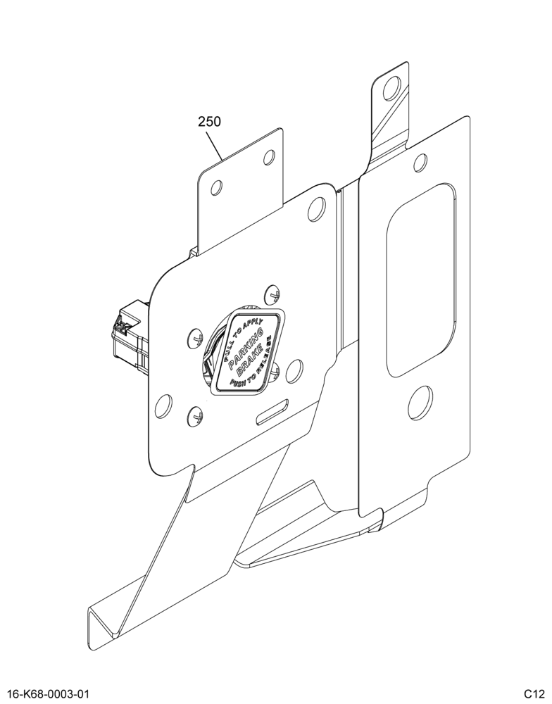 INSTRUMENT PANEL; PARK BRAKE SWITCH(ABR #50)