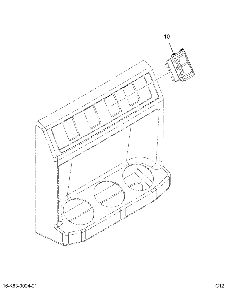 OVERHEAD CONSOLE; AUTO TRACTION CONTROL SWITCH (ABR #4)