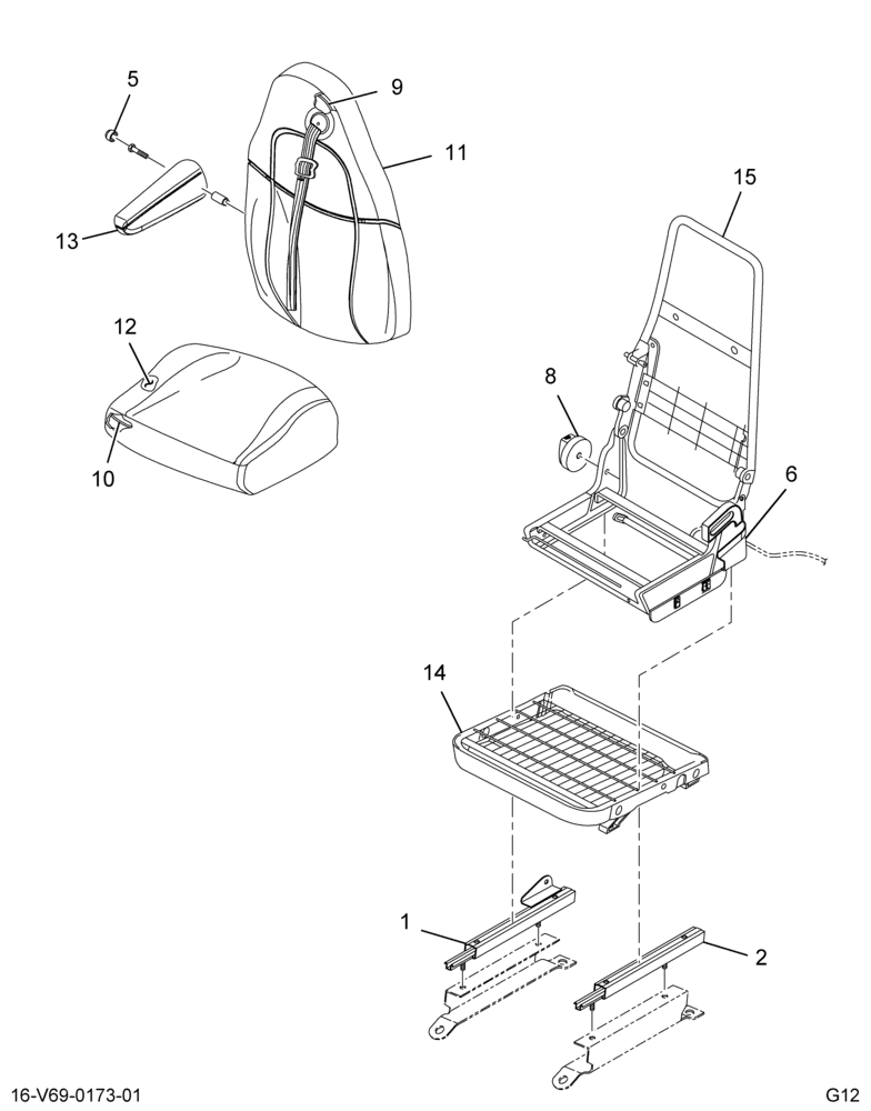 ..SEAT DRIVER  VINYL  NON-SUSPEN (FC4Z-7060004-DB)