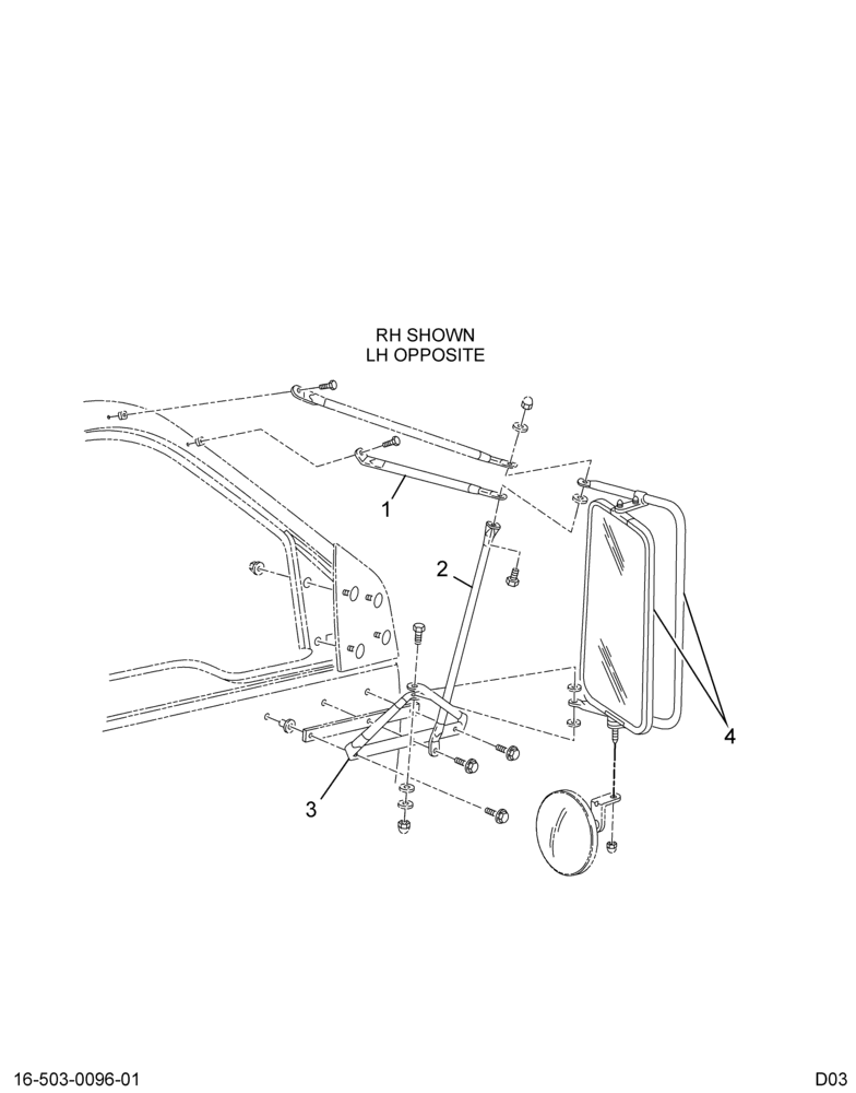 ..MIRROR REAR VIEW STD RH (4C4Z-17683-EA)