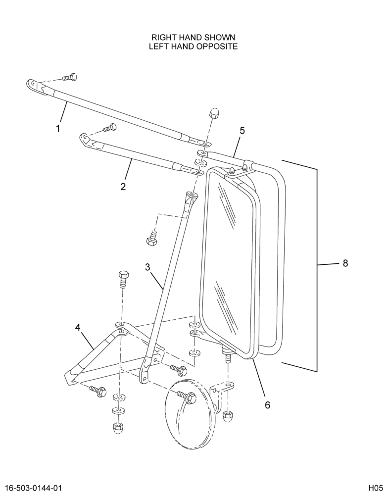 ..MIRROR REAR VIEW STD RH (4C4Z-17682-AA)